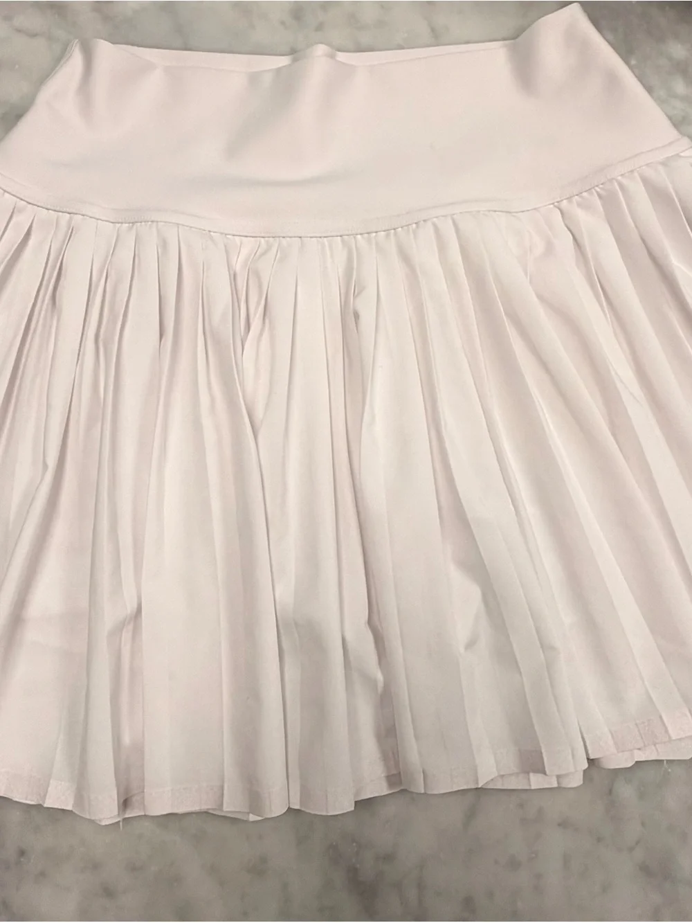 ALO Yoga white Pleated Skater Skirt